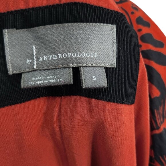 By ANTHROPOLOGIE Ruffle-Sleeve Maxi Dress S Tiered Medallion Print Boho Breezy - Picture 10 of 12